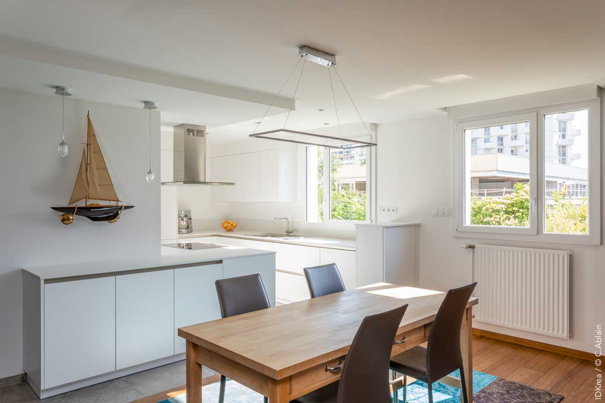  Cuisine  contemporaine ouverte dans un appartement   Rennes 