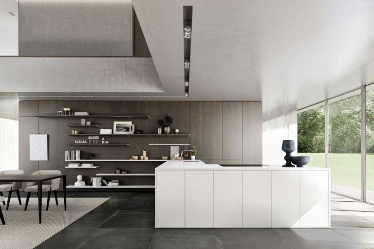 cuisine style scandinave blanche bois SieMatic floating spaces_IDKREA, Rennes